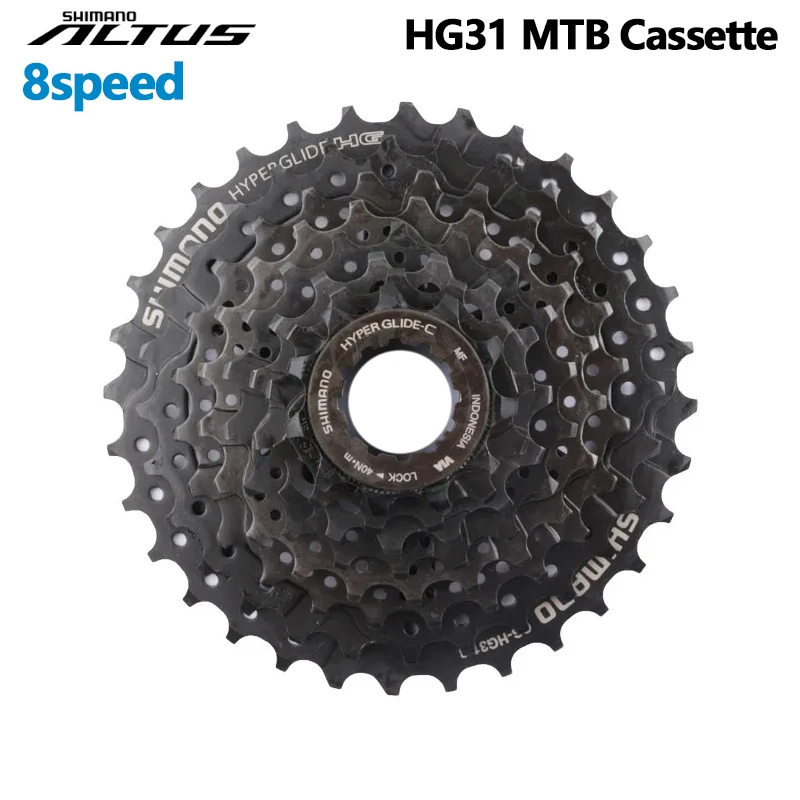 Shimano 8S MTB HG31 HG41 HG51 Cassette 8speed Moutain Bike Cassette HG 11-32T 11-34T ALTUS/ALIVIO/ACERA Series 1PCS bicycle cassette