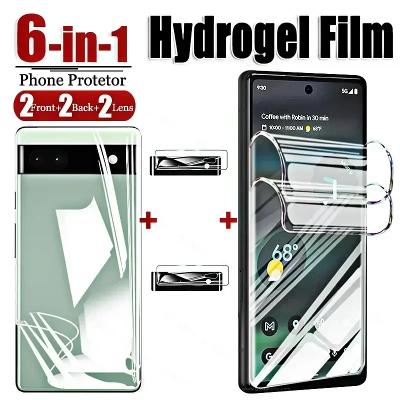 

3D Изогнутые Защитные пленки для Google Pixel 6 Pro, Гидрогелевая пленка с объективом камеры, закаленное стекло для Google Pixel6 Pixel 6a 7 5a
