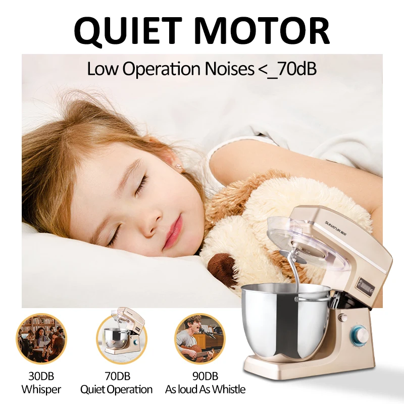 SUNATUR Stand Mixer with Planetary Beater Electric Kitchen Blender Machine Processor Supports Dough Kneading & Cake Mixing Food Mixer