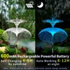Solar Garden Lights Solar Outdoor Lights Waterproof 7 Color Changing Double Jellyfish and Star Solar Flower Lights for Yard 3