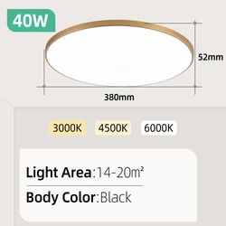 Sleek Dimmable LED Ceiling Light with Remote Control (3 Colors)