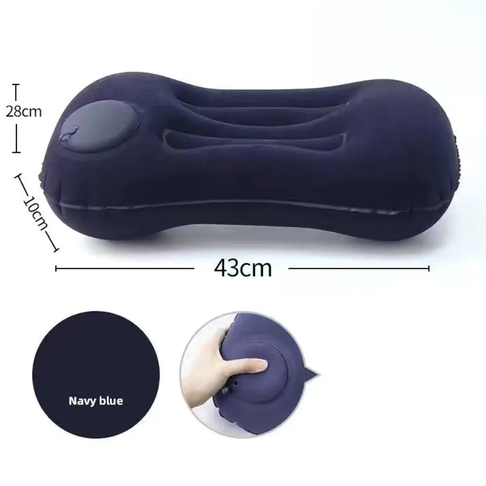 thumbnail image 1 of Almohada de siesta en forma de U para aliviar la columna cervical en avión, almohada de viaje inflable con aire, cojín para el cuello en avión, 1 of 5