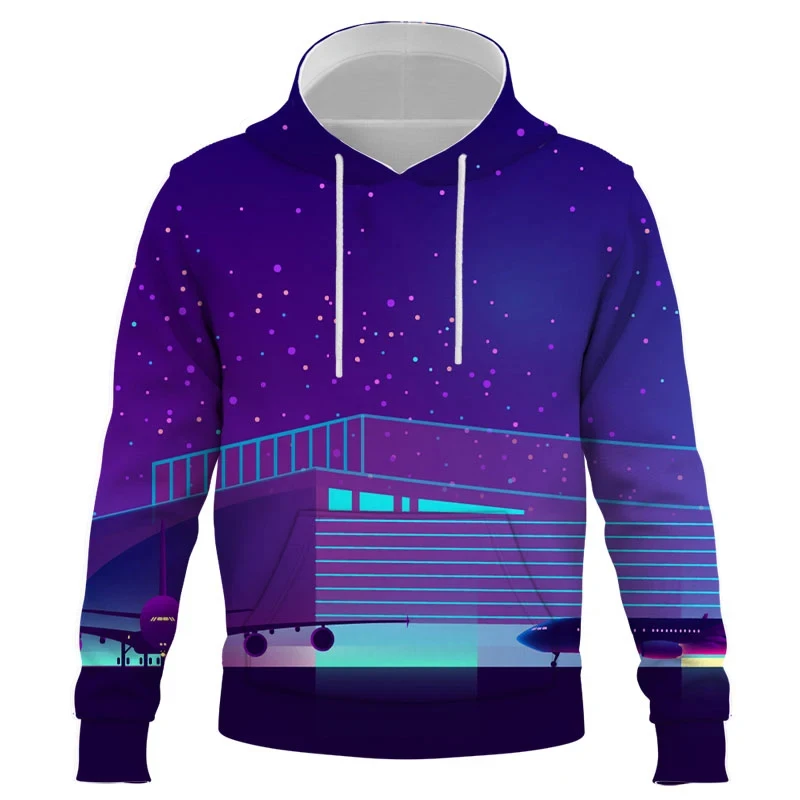 

City night scene 3D Printed latest Abstract art Men hoodies Harajuku Fashion Hooded Sweatshirt Autumn winter Unisex Streetwear