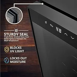 Ivation wine cooler sturdy seal