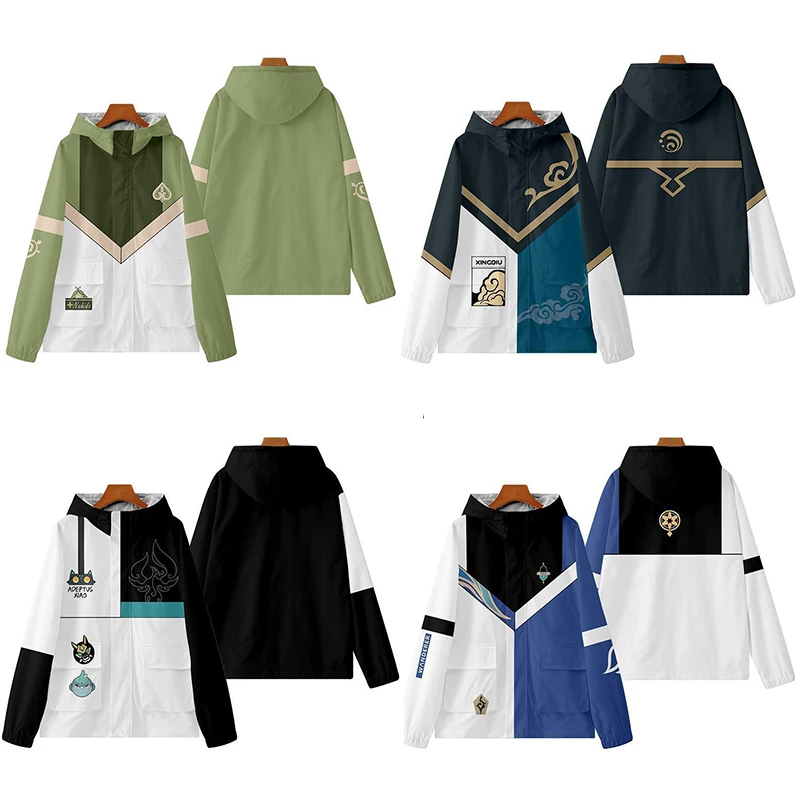 

Anime Genshin Impact Xiao Kaedehara Kazuha Balladeer Nahida Impression jacket Two-dimensional Windbreaker Anime peripheral