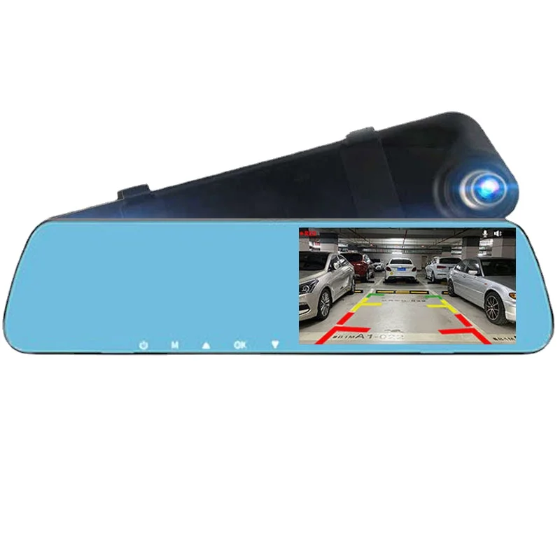 

4..3Inch Dash Cam Car DVR HD 1080P Dash Camera Video Recorder 1080P Cycle Universal Anti glare Rear Mirror Driving Recorder