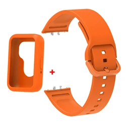 Silicone Strap and Protective Case (Orange Bundle)
