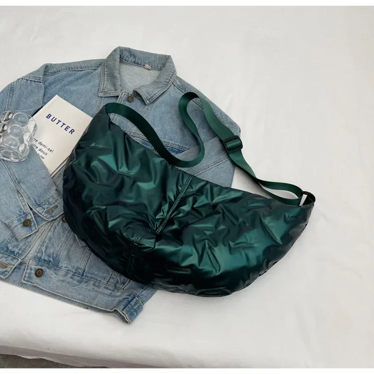 Winter Soft Hobos Women Quilted Space Cotton Crossbody Bags For Women Fashion Cool Handbags and Purses Designer Bag Bolso Mujer
