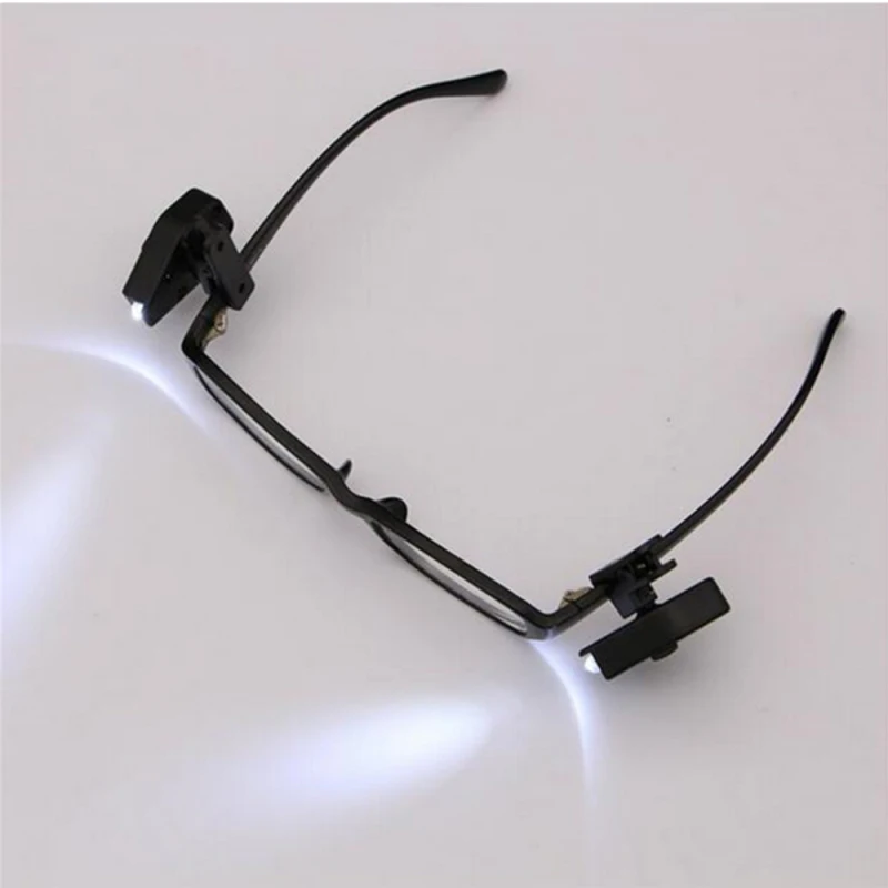 

2PCS Mini Flexible Book Reading Lights Flashlight Universal Portable Glasses Reading Lamp Clip Lantern Adjustable Eyeglasses