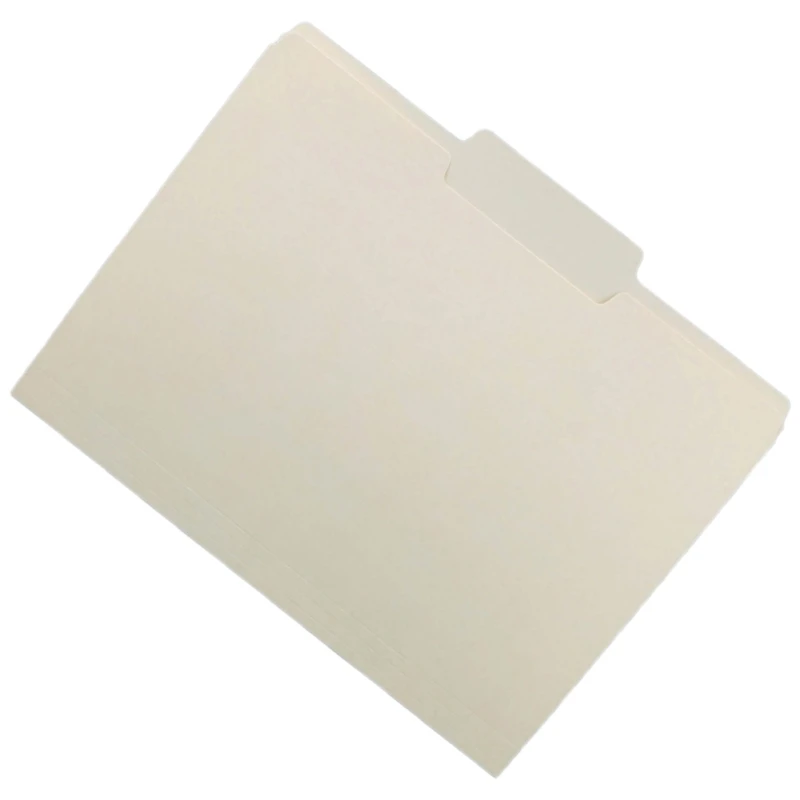 100 Sheets/Box Letter Size Manilla Folders Paper File Folders Document Folder School Office Supplies Manila File