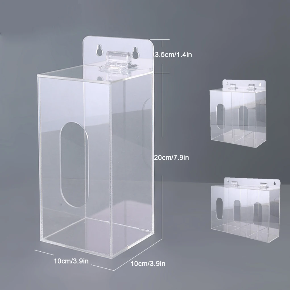 Clear Acrylic Wall Mount Glove Dispenser For Hygienic Laboratory Environment Laboratory Dispensers 6
