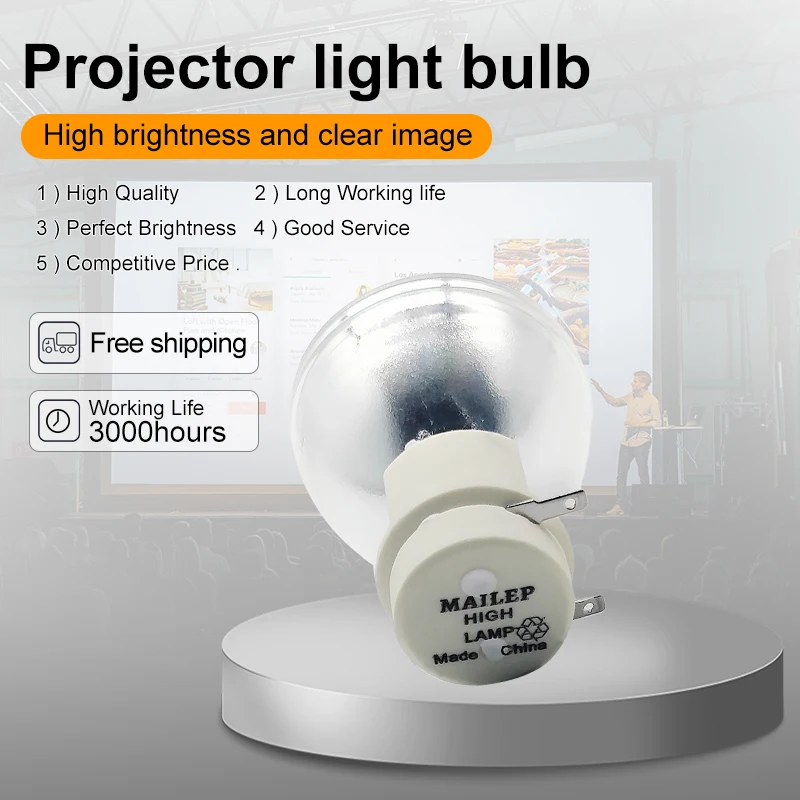 

Compatible with projector bare light 5J.J6P05.001 bulb P-VIP240/0.8 E20.8 for Benq MW721