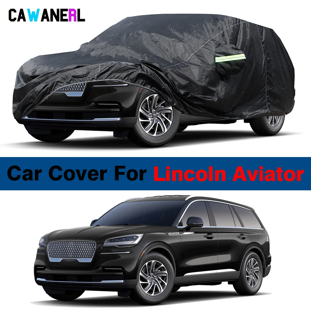 

Водонепроницаемый Черный Автомобильный Чехол для Lincoln Aviator 2003-2023 SUV, уличный чехол с защитой от УФ-лучей, солнца, дождя, снега, ветра