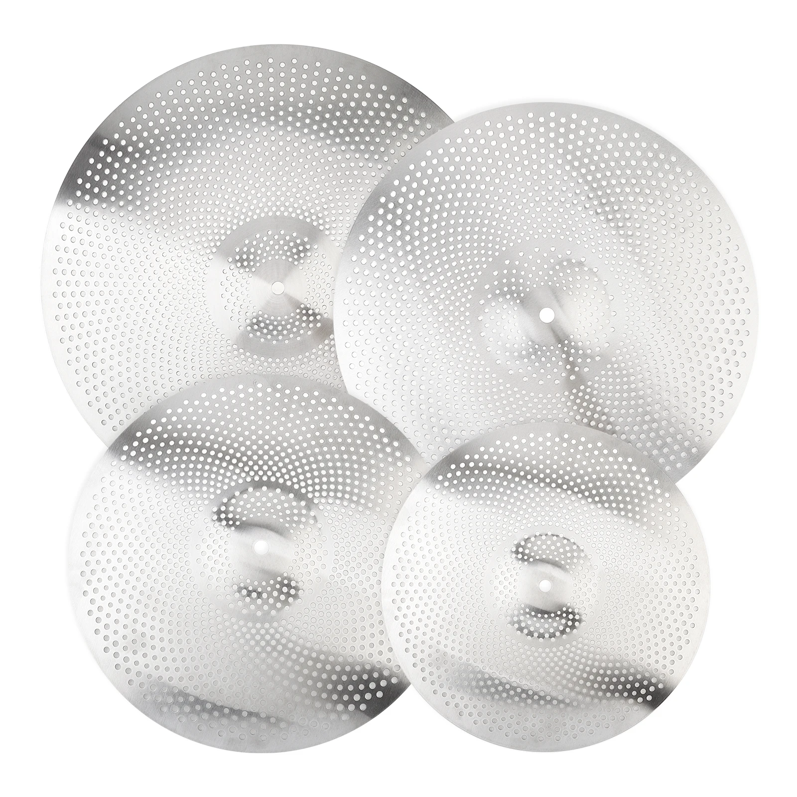Drummer Practice Quiet Cymbal 14 / 16 / 18 20inch Silver Low Volume Hihat Crash Ride Mute Cymbals for Drum Set