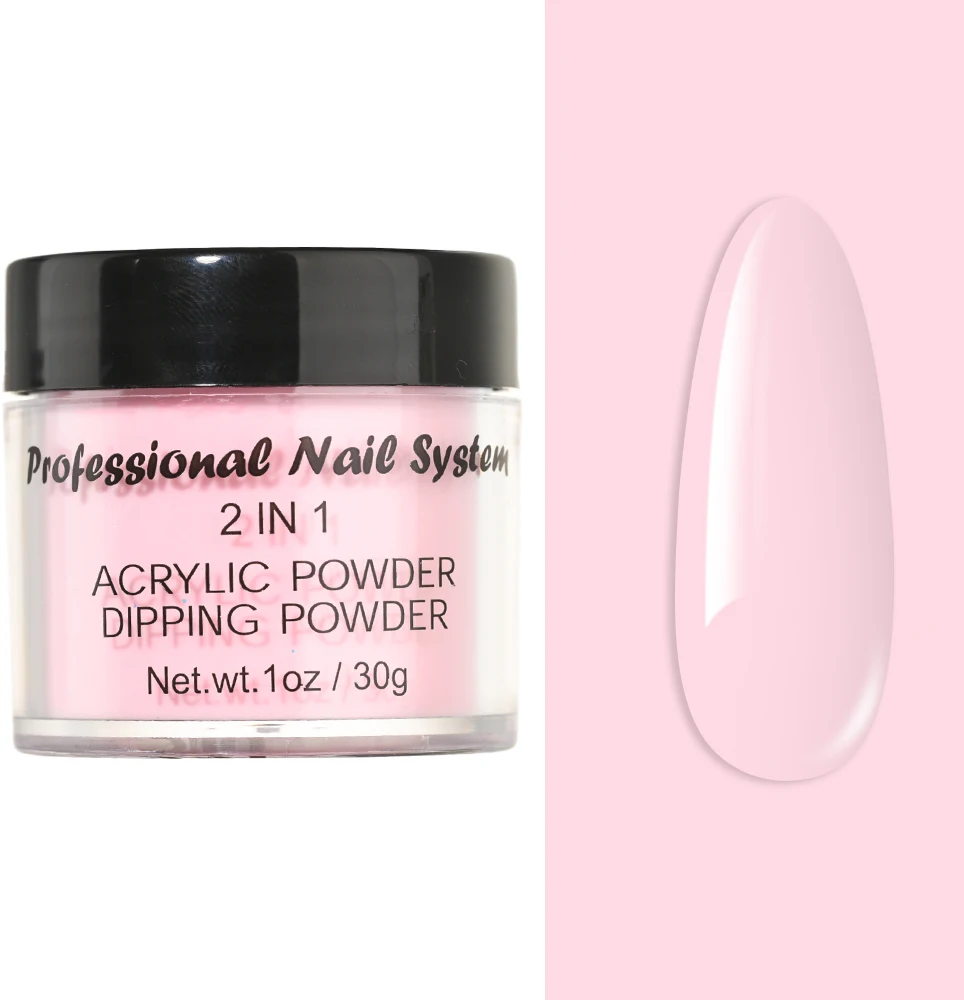 Acrylic Nail Powder 1oz/30g Nude Carving Nail Polymer Dip/Extension 2in1 Crystal Professional Nail Art Accessories