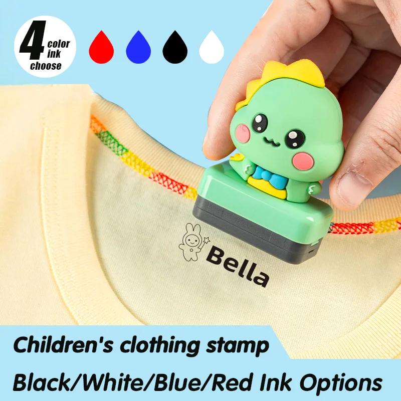 Children's Name Stamp Personalized Waterproof Stamp For Clothing Men's And Women's Personalized Ink Pad Stamps JIN name stamp,self ink stamps,diy ink pad