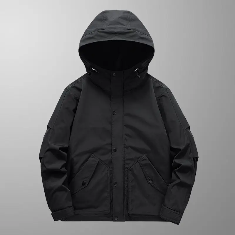 Bomber Jacket Men Fashion Jacket Casual Windbreak Camping Techwear Cardigan Military Oversize Heavy Bomber Trekking