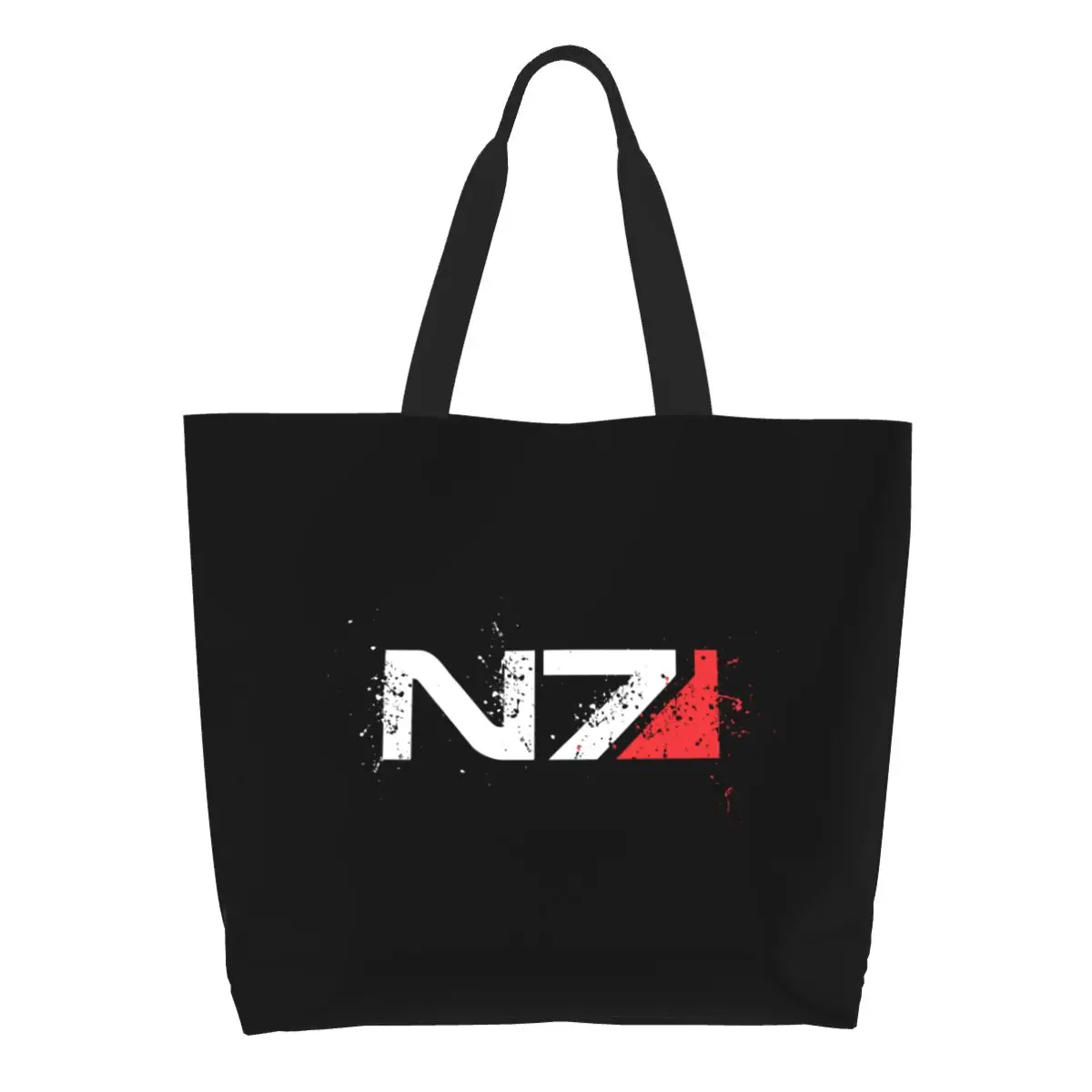 

Сумка-шоппер N7 для видеоигр, вместительная Холщовая Сумка для покупок на плечо, сумки для покупки продуктов