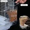 No Mess Bird Feeders Automatic Parrot Feeder Drinker Acrylic Seed Food Container Cage Accessories For Small And Medium Parakeets 5