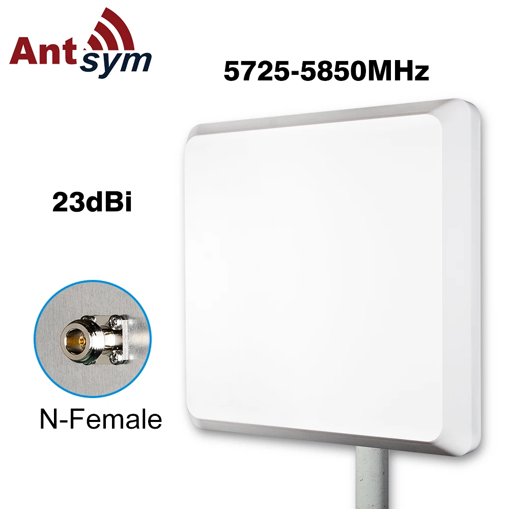 

Антенна Wi-Fi Antsym 5750-5850 МГц 23dBi 5,8G, уличная Направленная панельная антенна для беспроводной сети маршрутизатора Wi-Fi
