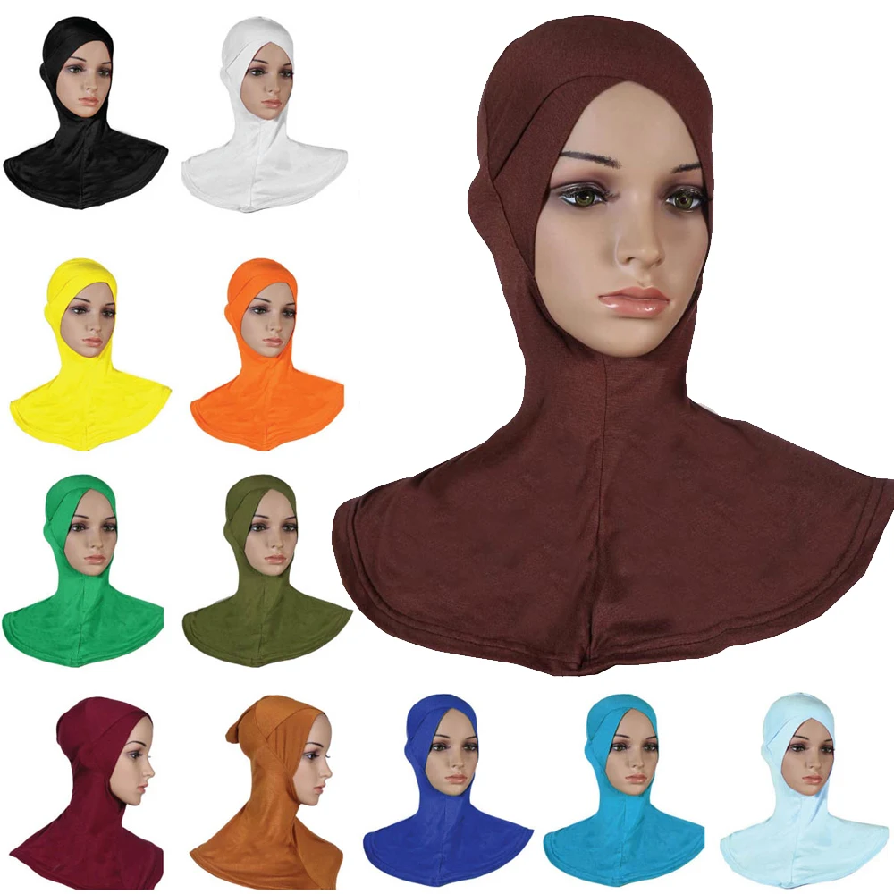 

Modal Underscarf Turban Inner Amira Bonnet Hat Women Muslim Hijab Islamic Head Neck Cover Scarf Wrap Cap Shawl Turbante Mujer
