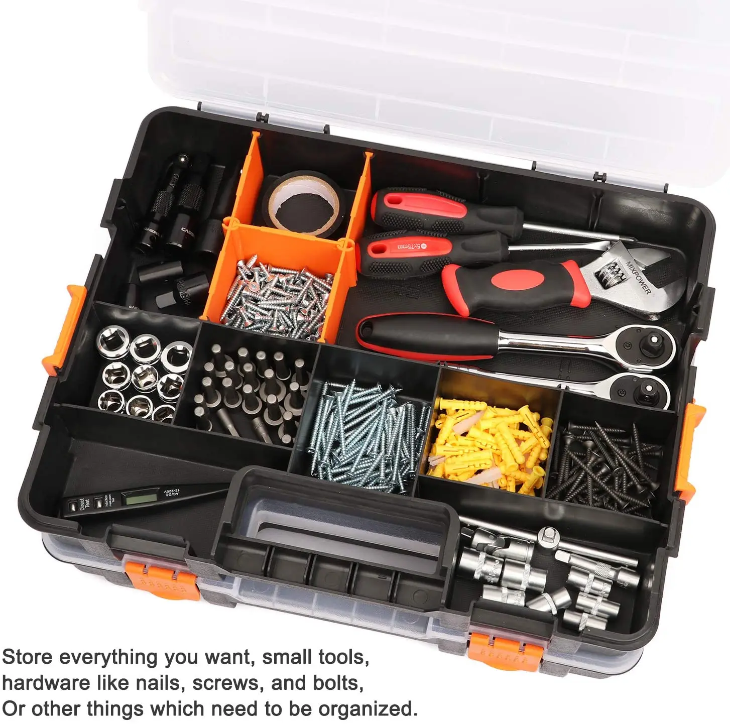 Small Parts Hardware Storage Organizer Screw Nuts and Bolts Plastic Box  Versatile and Durable Storage Removable Dividers