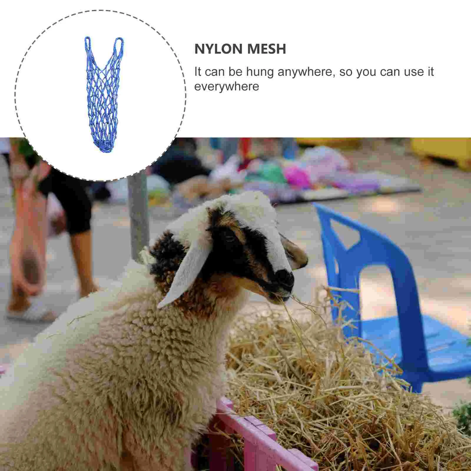 Livestock Feeding Mesh Bag Thickened Toy Food Feeding Mesh Bag Hay Pouch Braided Nylon Horse Haylage Feeder rabbit hay feeder,hay bag