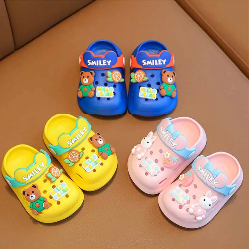 Cartoon Beach Children's Sandals Boys and Girls Summer Non Slip Soft Soled Indoor Shoes Kids Household Sandals Baby Slippers