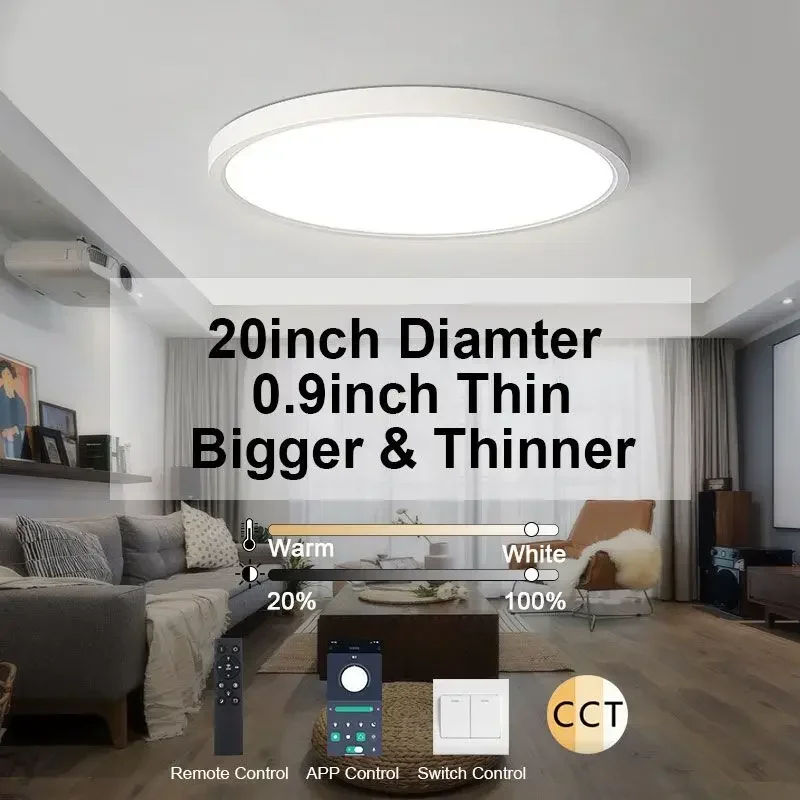 

Ultrathin 20inch Large Ceiling Lamps Led Lights for Room Bedroom Smart Lamp Lighting Fixture Led Ceiling Light for Living Room