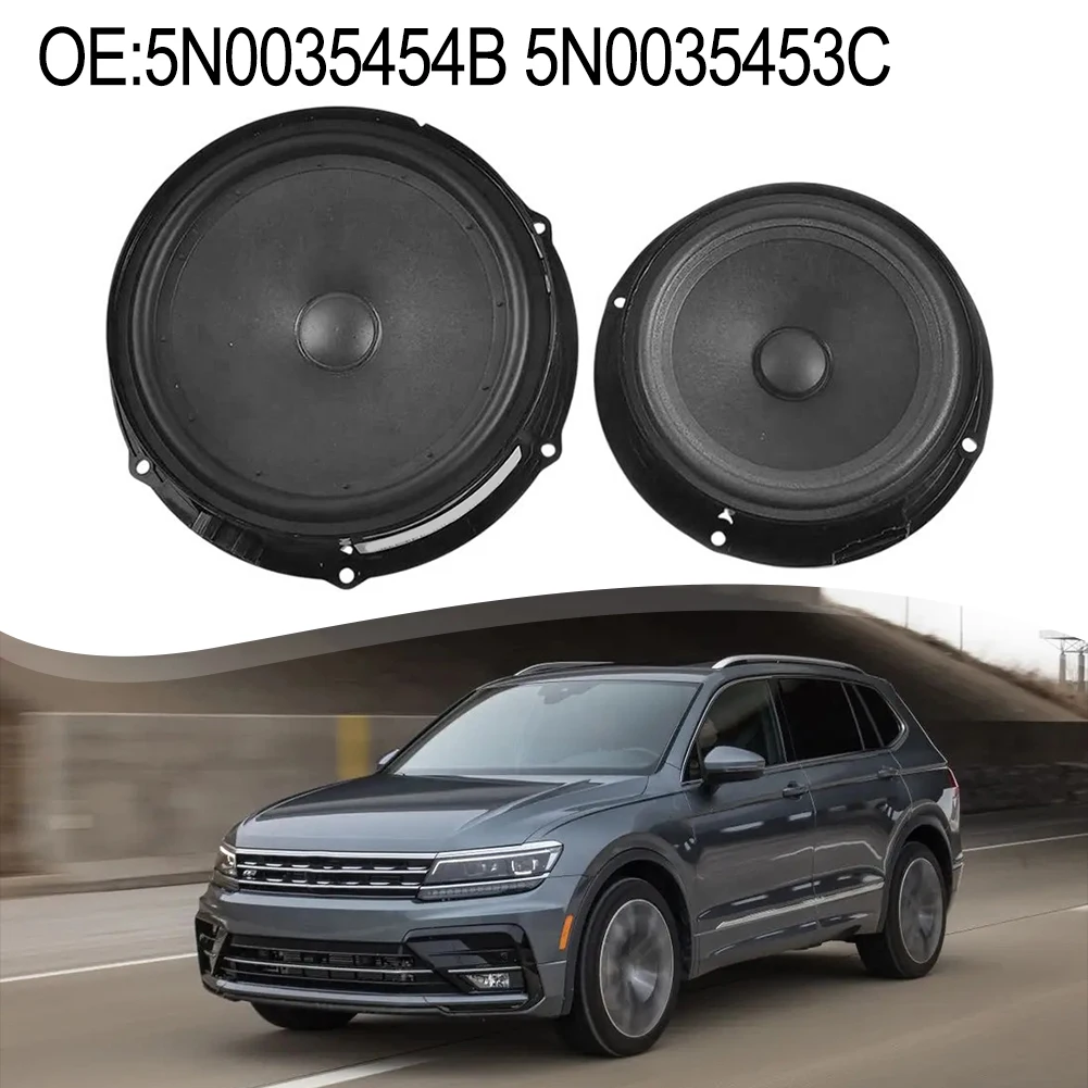 Woofer Front Rear 5N0035454B 5N0035453C For Tiguan 2009- Automobiles Parts Accessories ABS Black Loudspeaker Replacement