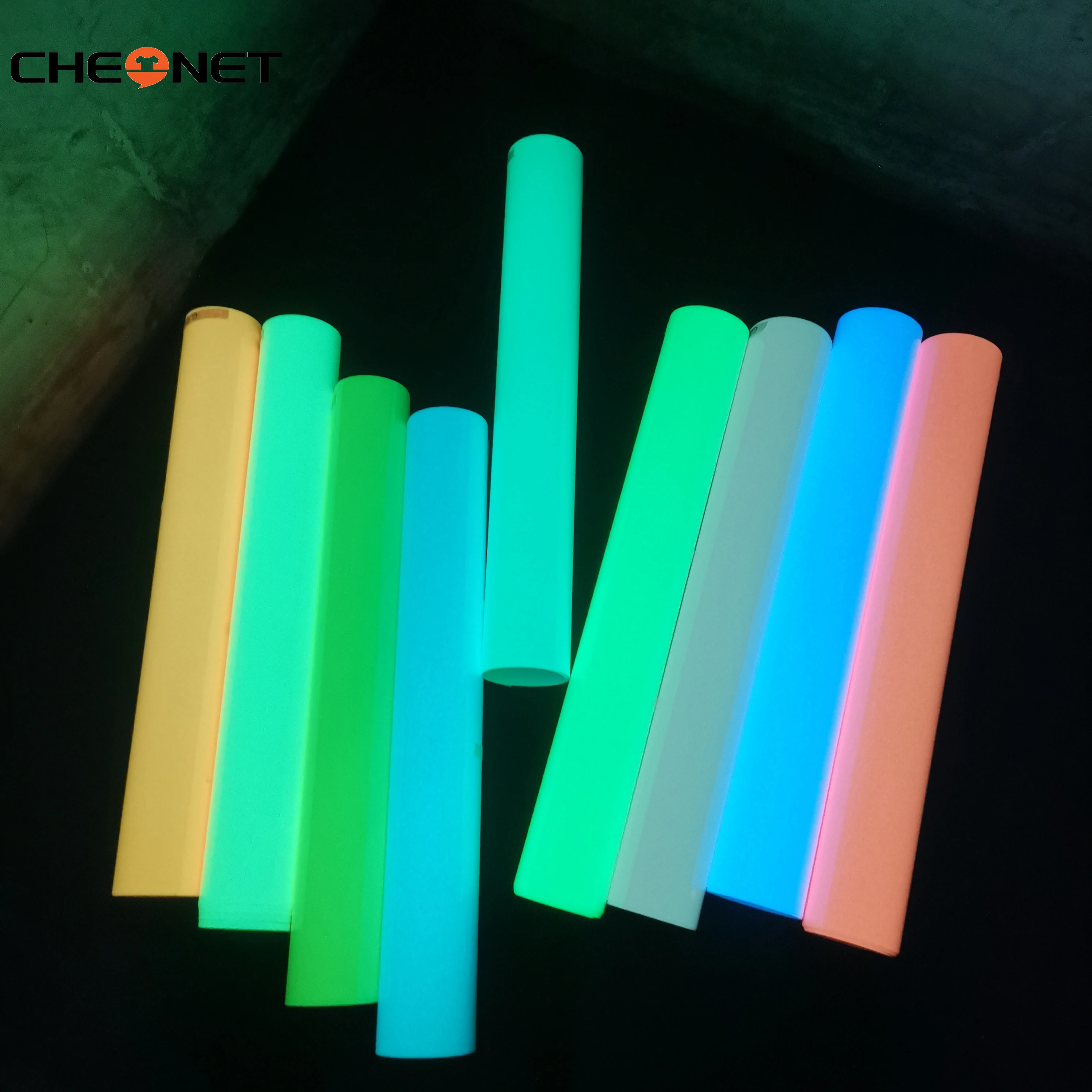 30.5x102cm Luminous Heat Transfer Vinyl Glow In Dark 1Sheet Joy DIY Noctilucent Press Machine Tshirt Iron On HTV heat transfer vinyl