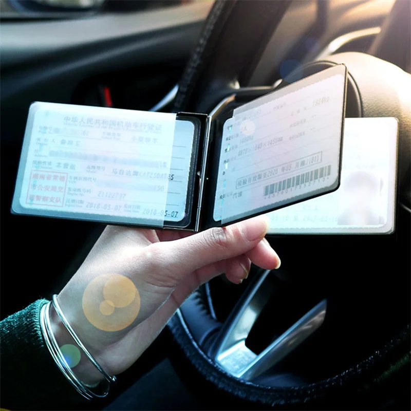 High Luxury Driver License Holder Case Women Men Car License ID Card Wallet