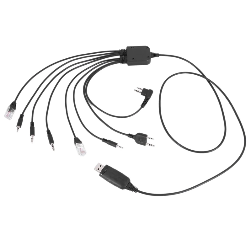 8 In 1 Usb Programmering Kabel Compatibel Voor Walkie Talkie Motorola Kenwood Icom Baofeng Tyt Qyt Radio