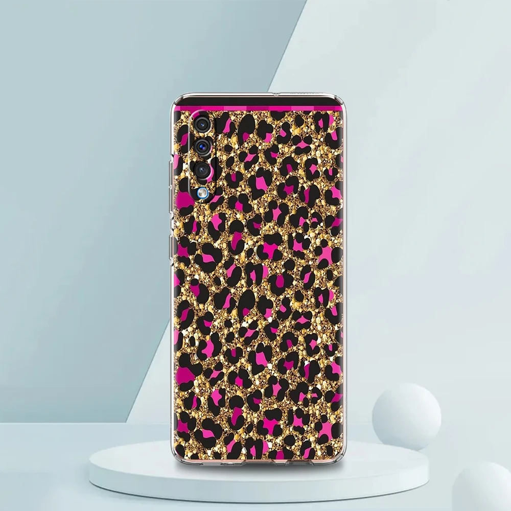 Stylish Leopard Print Transparent Silicone Phone Case Cover