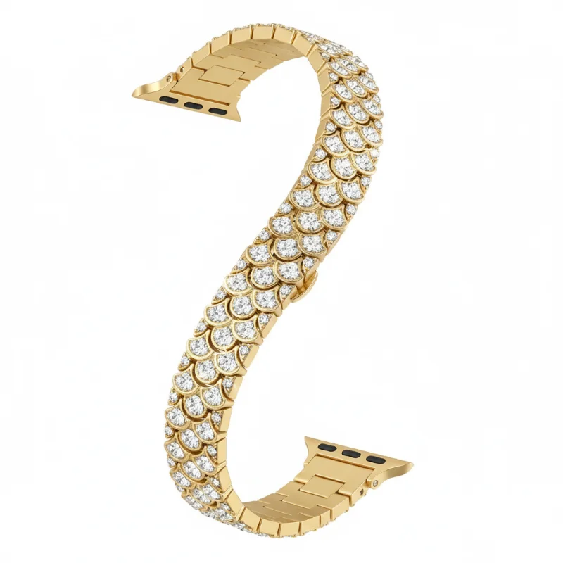 Elegant Diamond Metal Wristband