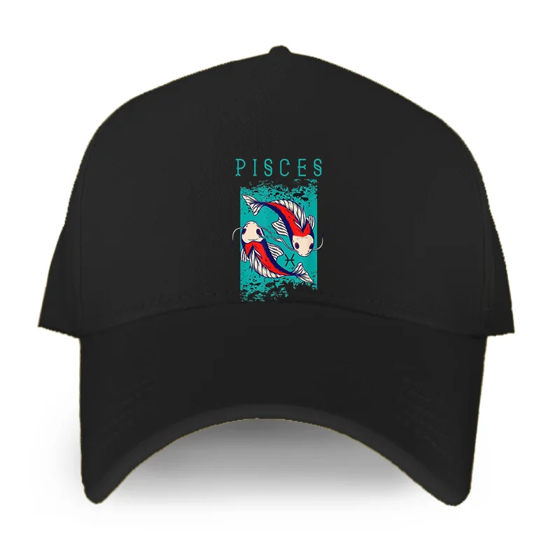 별자리 물고기 자리 조디악 점성술 로그인 미신 선물 야구 모자 스냅 백 모자, Casquette 모자 힙합 아빠 모자 남성 유니섹스