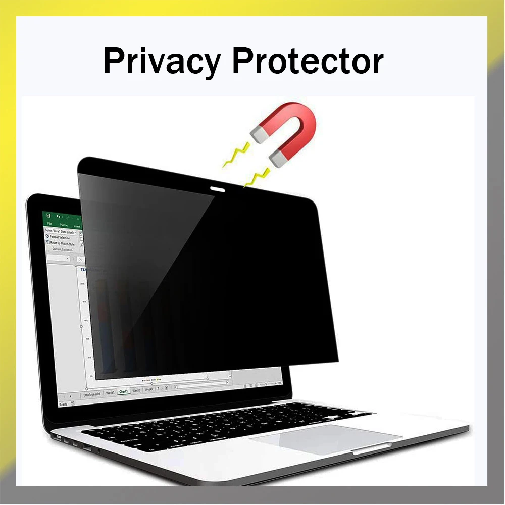 

Privacy Screen Protector for Apple Macbook Air Pro 13.3 13.6 14.2 15.4 16 Magnetic Removable Anti-peep Soft PET Film Anti-Glare