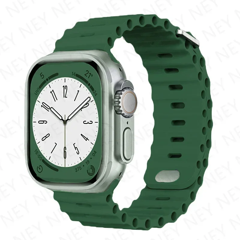 Sport Ocean Silicone Strap for Apple Watch - Premium Adjustable Band for All Sizes