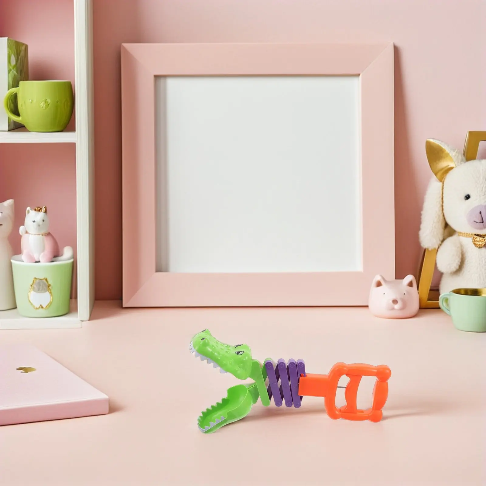 아이들을 위한 재미있는 인터랙티브 클로 그랩퍼 로봇 손 스프링 장착된 악어 디자인 교육용 운동 능력 개발 할로윈