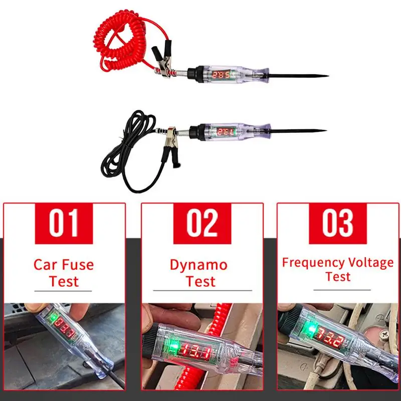 

3V To 70V Voltage Tester Pen Heavy Duty Voltage Tester Pen With LED Digital Display Automotive Circuit Tester With Sharp