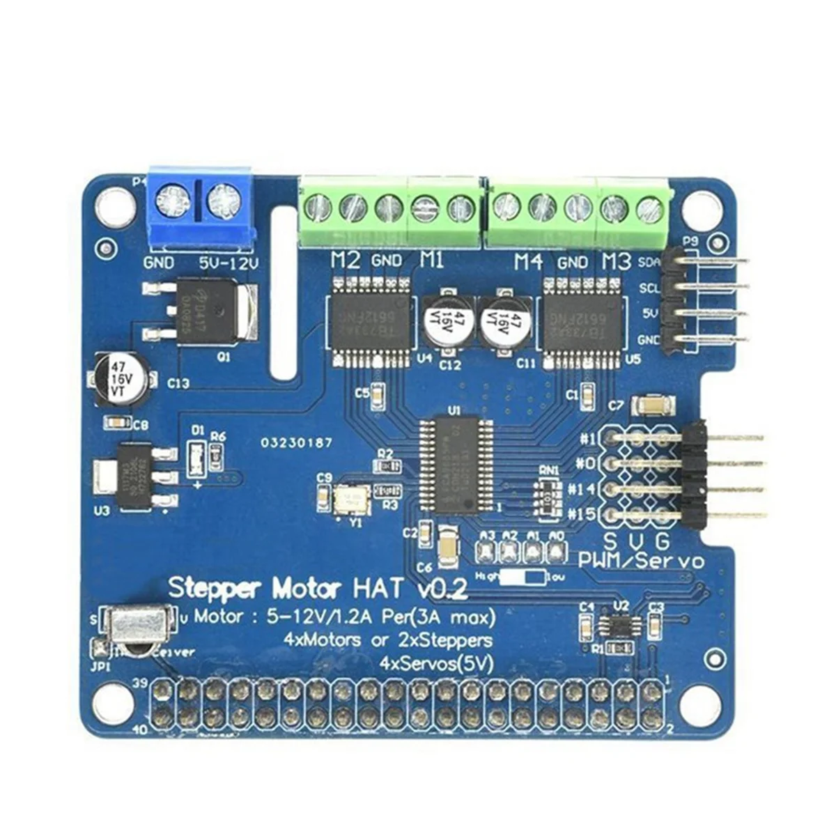 Hot sale Stepper Motor HAT V0.2+Robot Expansion Board Stepper/Motor/Servo for 3B/3B+