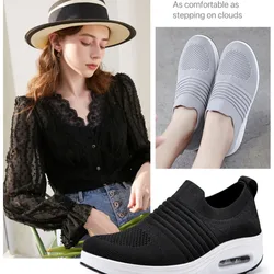 6cm Simple Elastic Air Cushion Heightening Women‘s Shoes