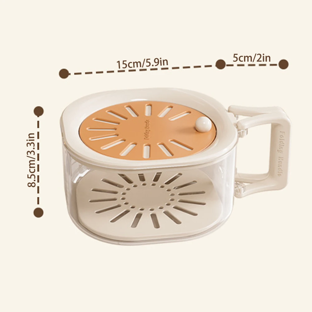 2 In 1 Draining Preservation Basket Portable Compact Strainer Bowl Kitchen Accessories