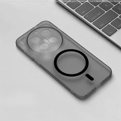 Luxury Translucent Soft TPU Magnetic Phone Case with Full Protection for Vivo V70 Elite (Grey with Magnetic)