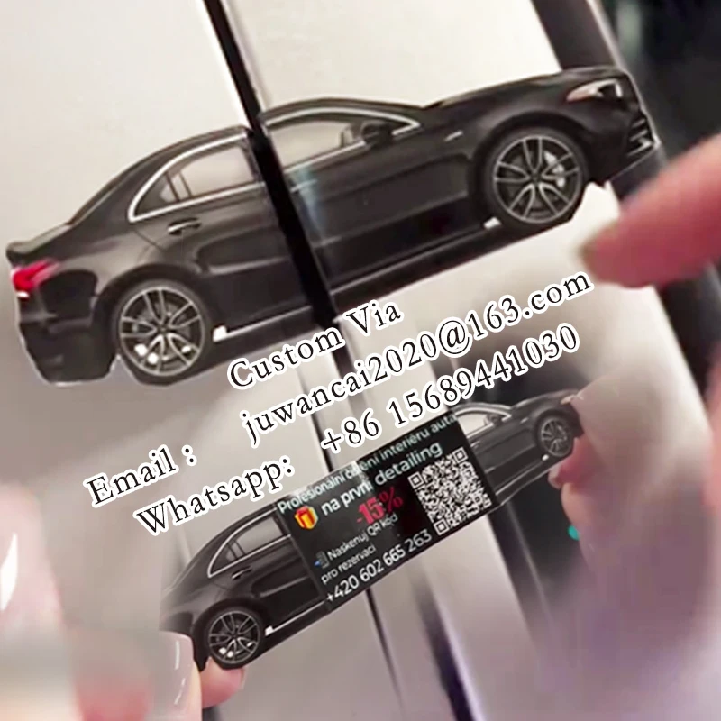 맞춤형 접이식 다이컷 카드 미용실 접이식 명함 디자인 3D 팝업 바버 폴 헤어컷 전단지 QR 코드 로고 포함