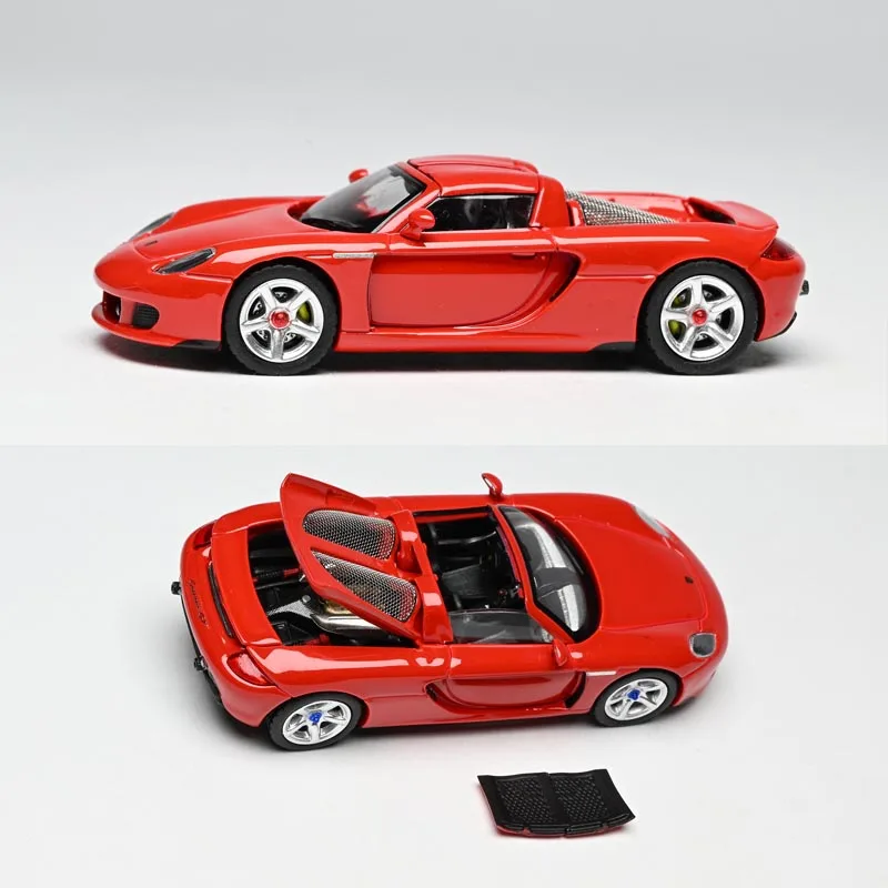 재고 있음 재미있는 모델 1:64 포르쉐 카레라 GT 합금 다이캐스트 자동차 한정판 레이싱 드라이버 & 루프 크리스마스 선물 장난감 소년 수집가용