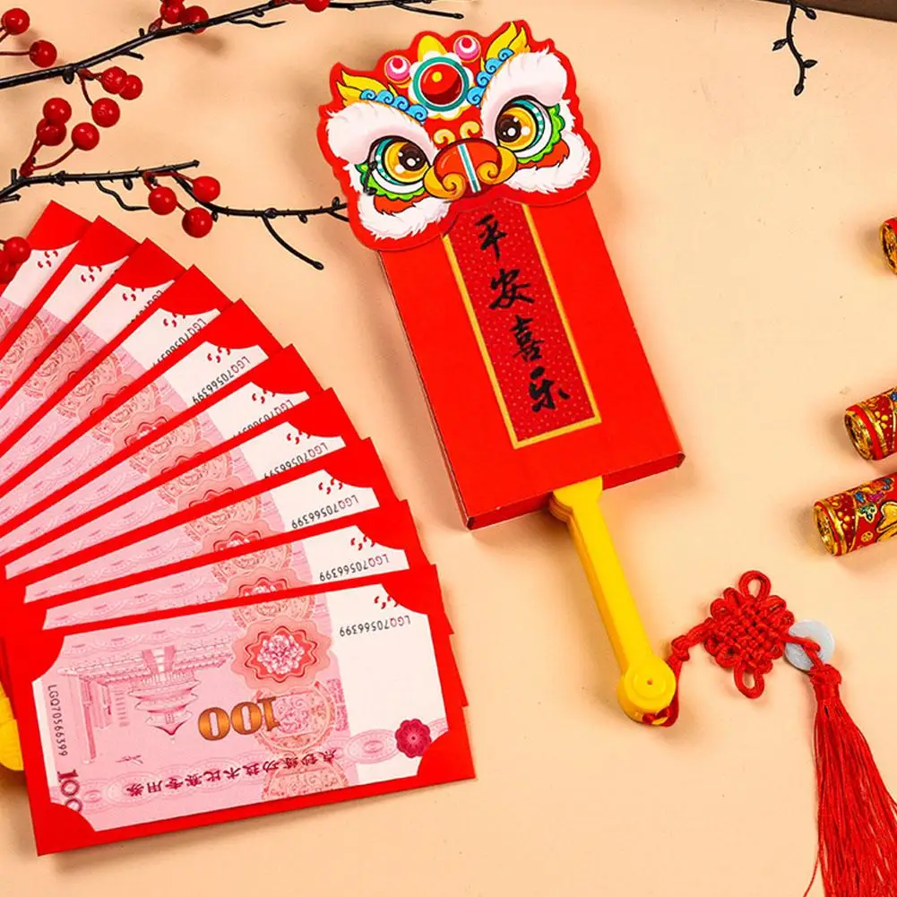 Red Paper New Year Fan Shaped Envelope for Gift Money