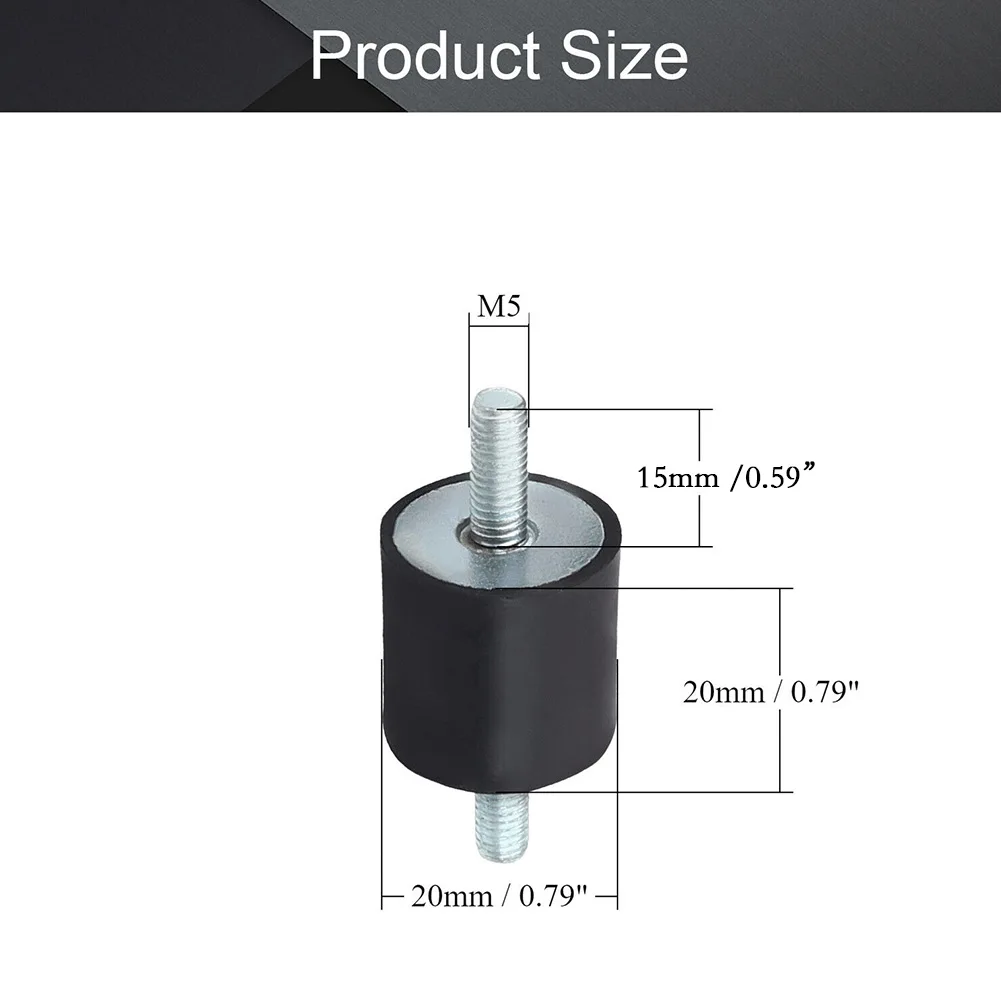 Anti-vibration Mounts 4pcs M5 Rubber Vibration Isolators - 15mm X 15mm Rubber Anti Vibration Mounts