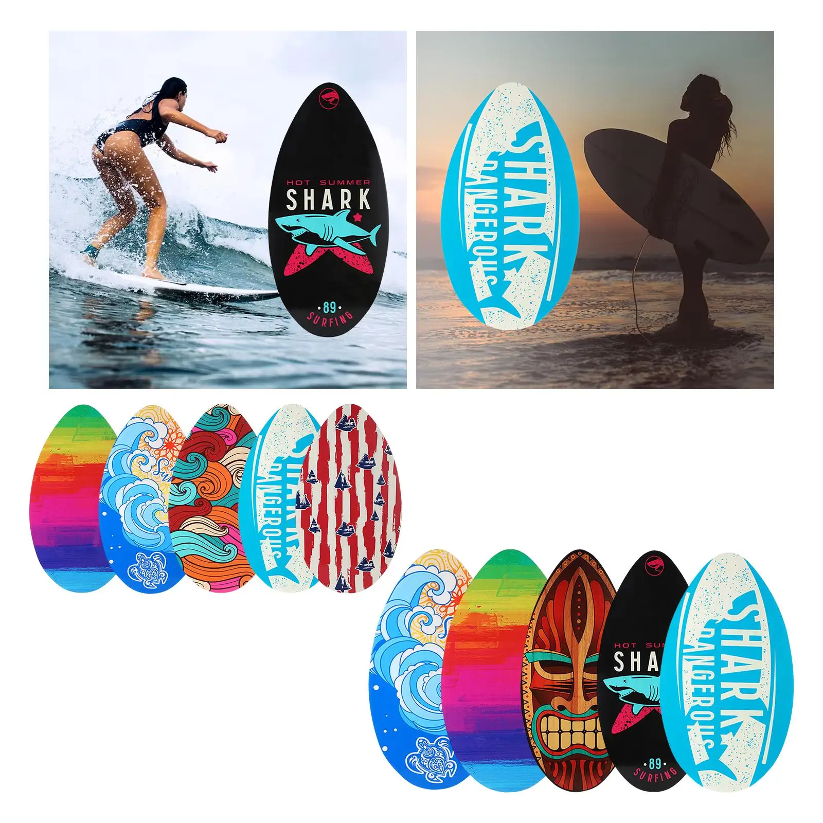 Surfing Skim Board Wooden Skimboard Beach Water Sport Surfboard 35/41inch for Performance Deck Adults Sports Outdoors Teenagers