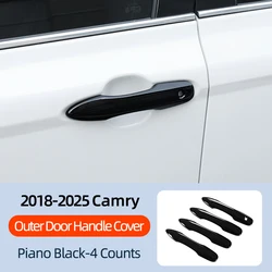 Toyota Camry Door Handle Decorative Sticker - Premium ABS Car Accessory (Piano Black)